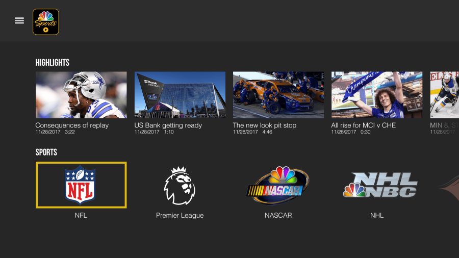 Nbc sports app cast to tv sale